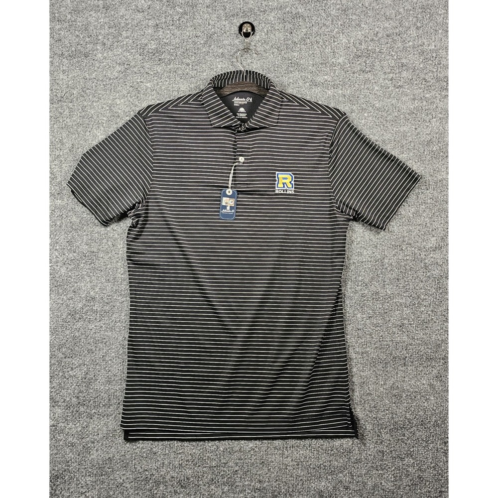 Johnnie-O Black Rollins College Embroidered Performance Polo Shirt Size Small